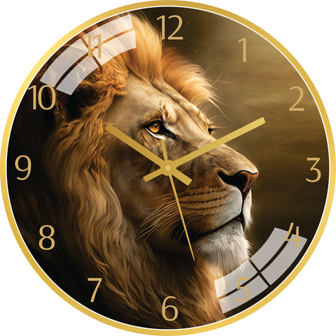 Lion Face Wall Clock