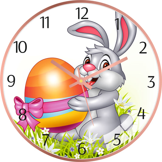 Cute Cartoon Rabbit Wall Clock