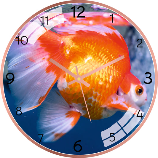 Gold Fish Wall Clock