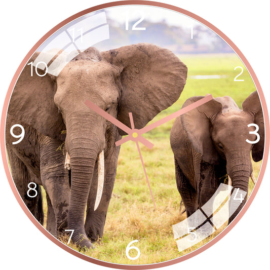 Walking Elephant Wall Clock