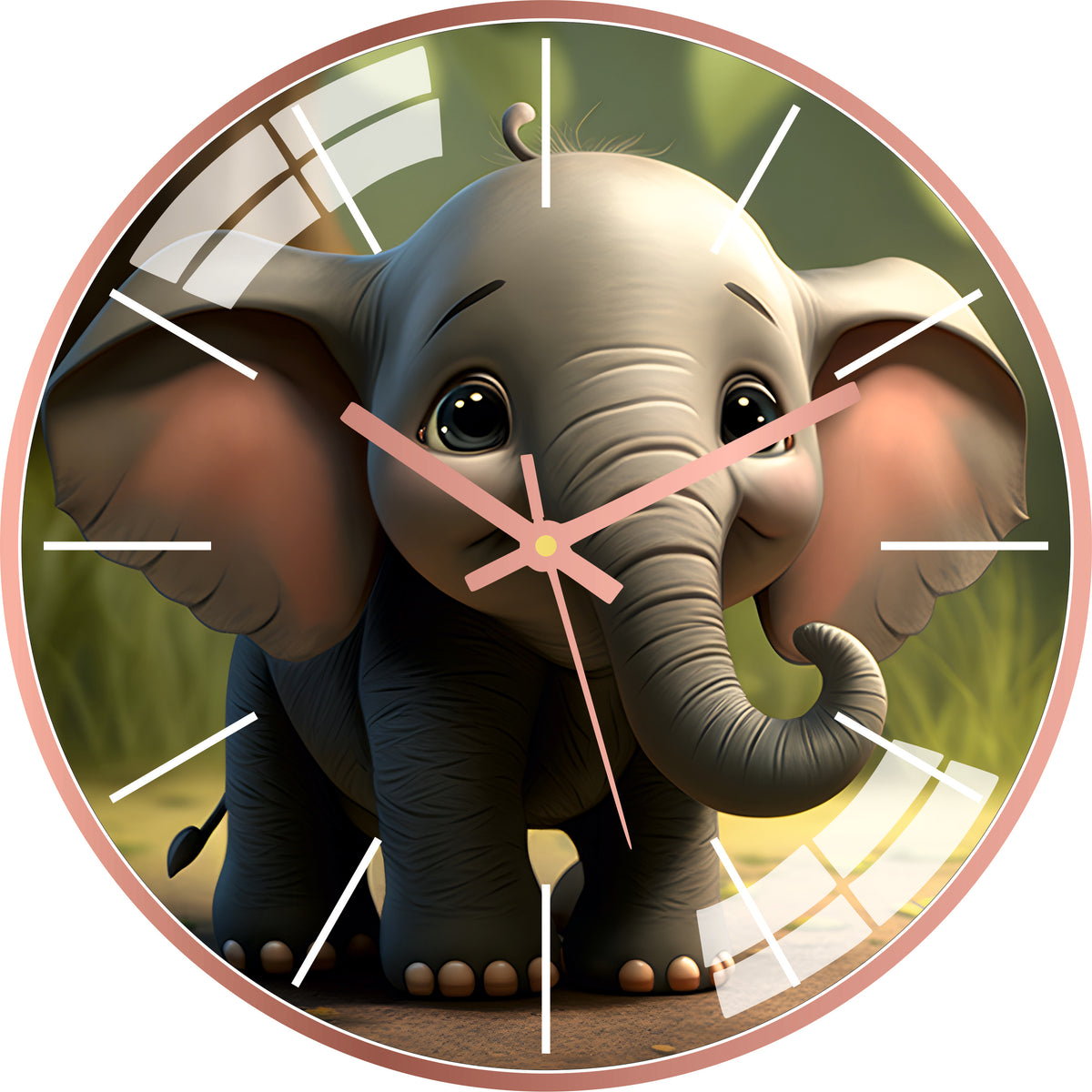 Baby Elephant Wall Clock