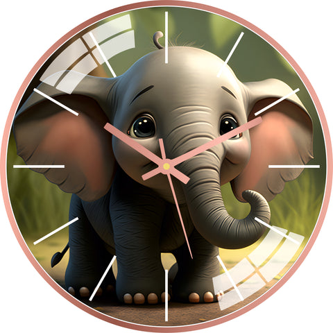 Baby Elephant Wall Clock
