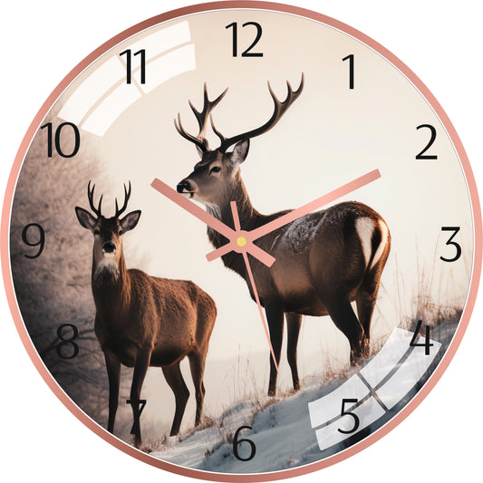 Nature Deer Wall Clock