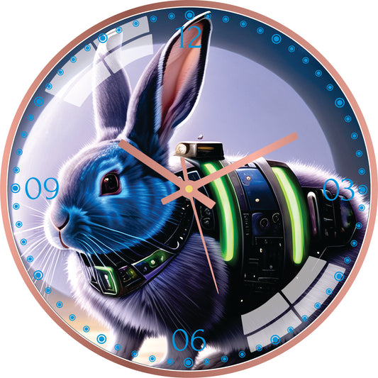Robot Rabbit Wall Clock