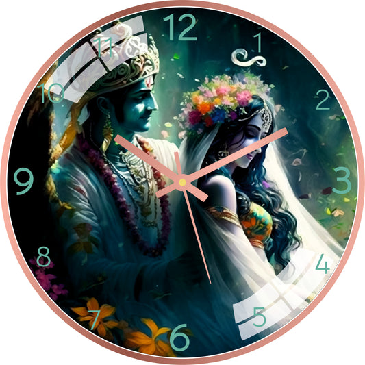 Radha Krishna Wall Clock