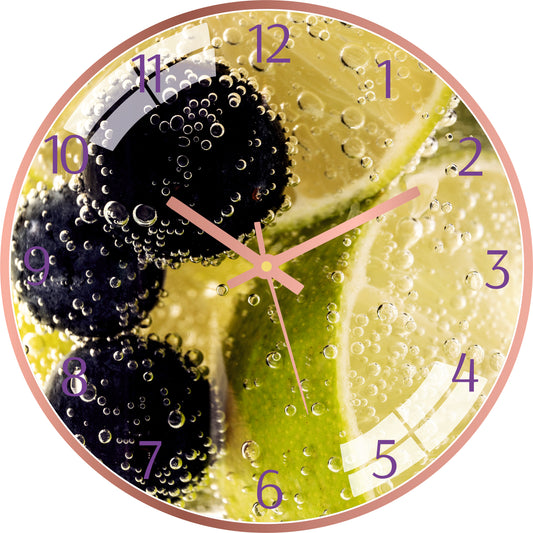Berries-Lemon Fruit Wall Clock