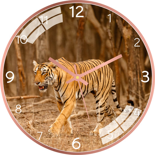 Real Tiger Wall Clock