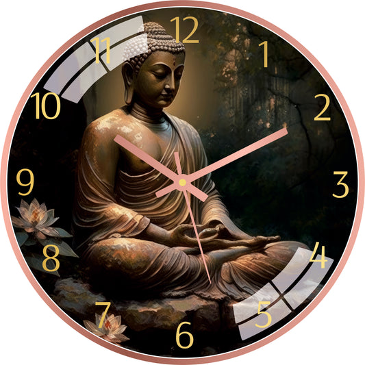 Meditation Buddha Wall Clock