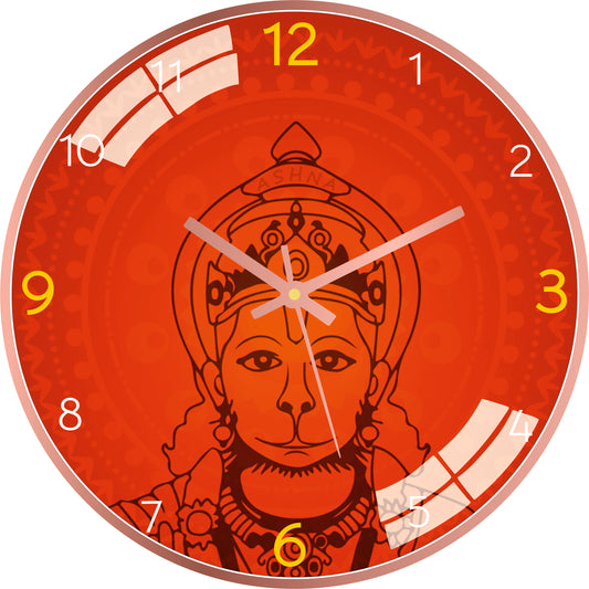 Lord Hanuman Face Wall Clock